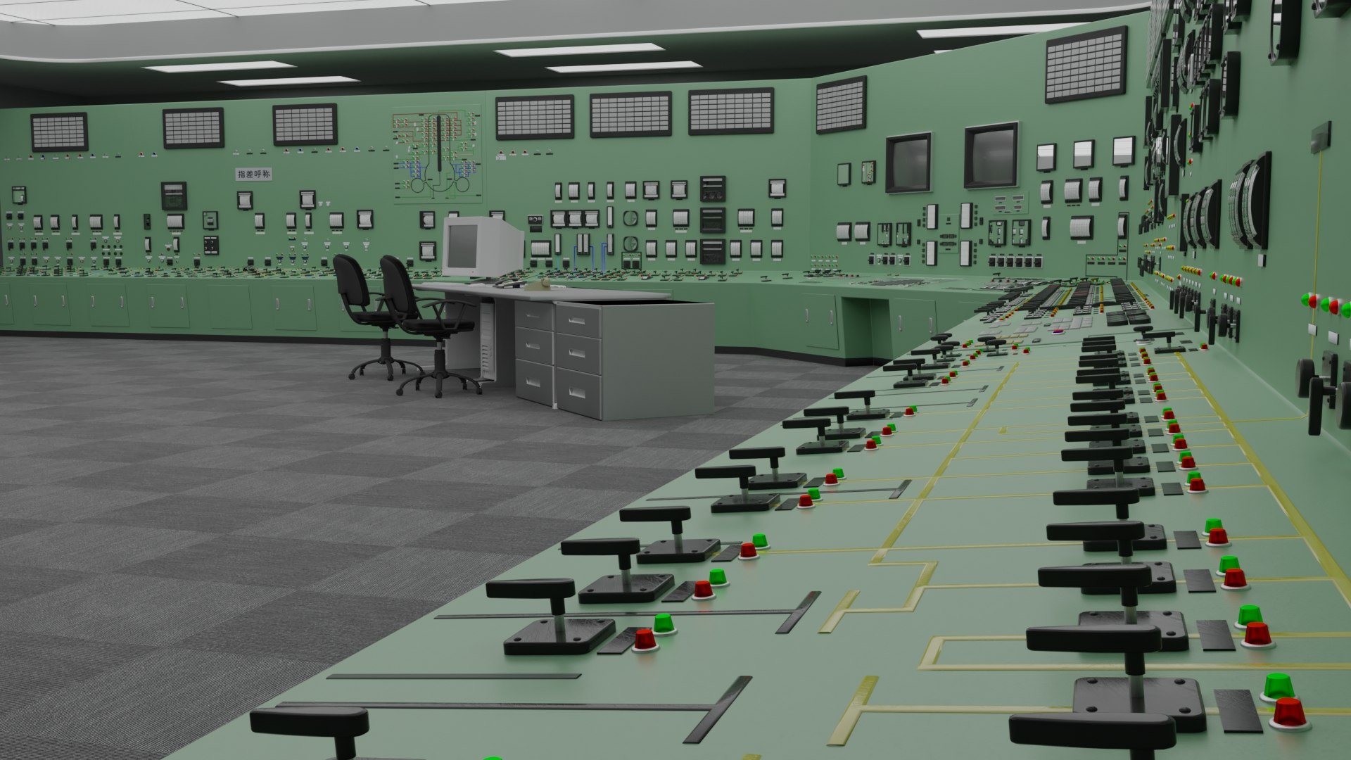 3D Fukushima Daiichi Nuclear Power Plant Control Room - TurboSquid 1720711