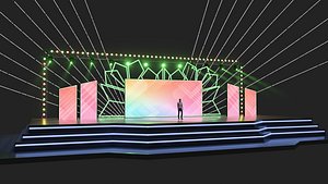 Entertainment Event Stage or Set Design with Light 3D model