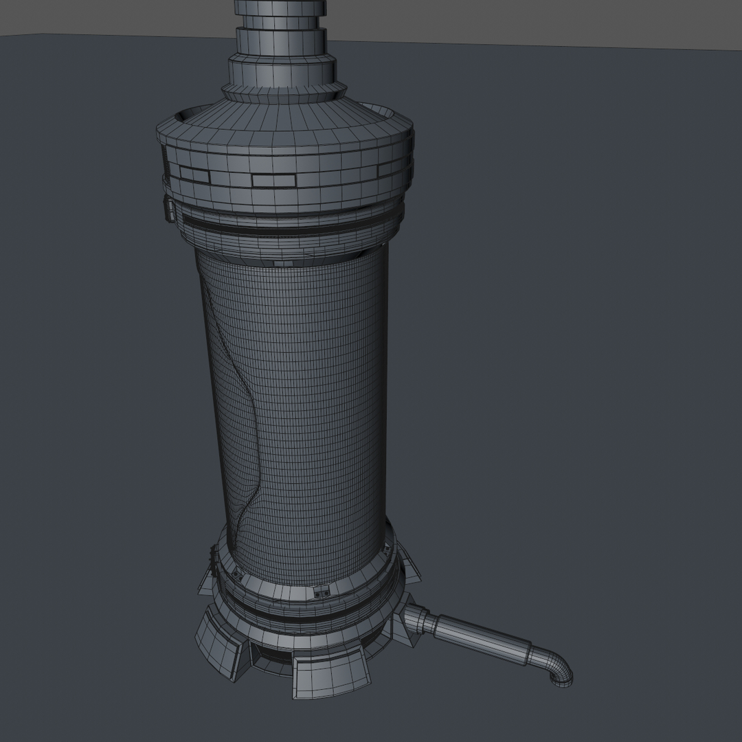 3D sci fi liquid container - TurboSquid 1382366