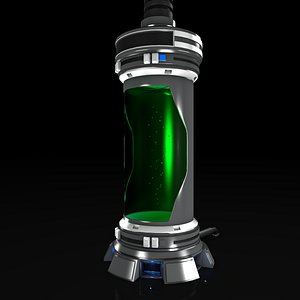 3D sci fi liquid container