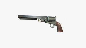 3D revolver colt navy 1851 model