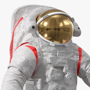 Empty China Lunar Mission Spacesuit A-pose 3D model