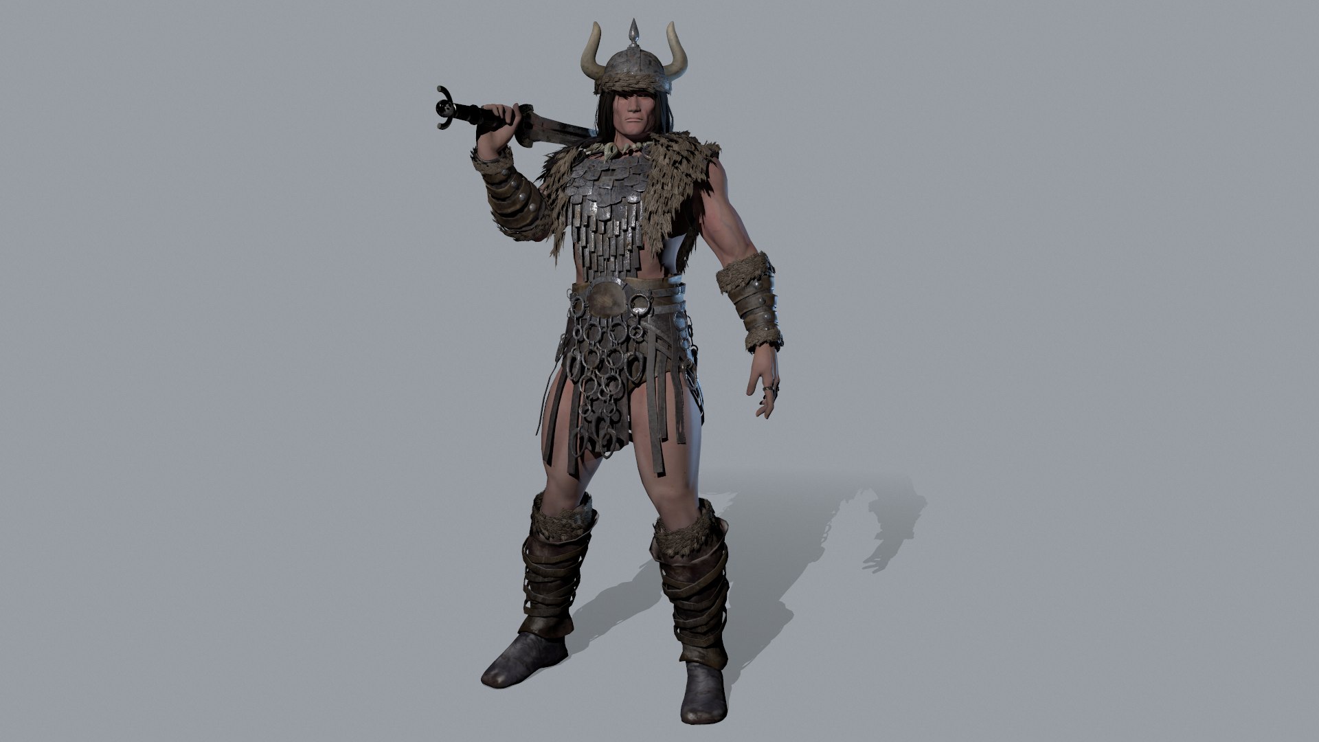 Barbarian Warrior 3D Model - TurboSquid 1512649