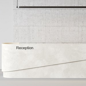 3D model Office Furniture Reception Design 02