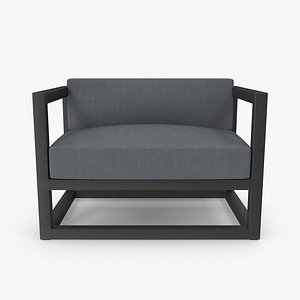 1 Seater Outdoor Sofa 3D