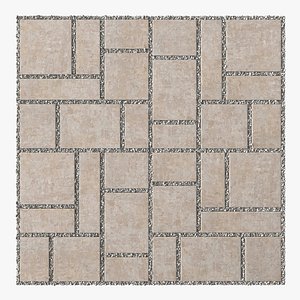 3D model Paving tile pebble n14