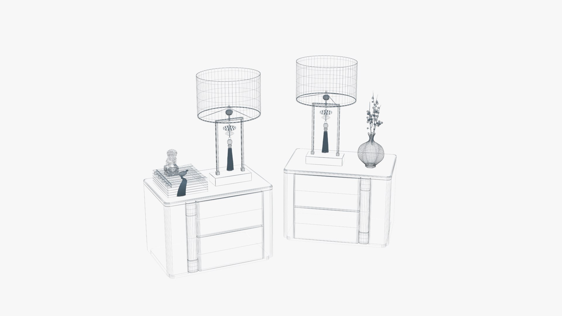 New Chinese Style Bedside Cabinet and Lamp Set 3D https://p.turbosquid.com/ts-thumb/x4/qP1d72/92/06wireframe/jpg/1790155569/1920x1080/fit_q87/ccea6b5c2ec77bf71877d23f9500e92397a70035/06wireframe.jpg