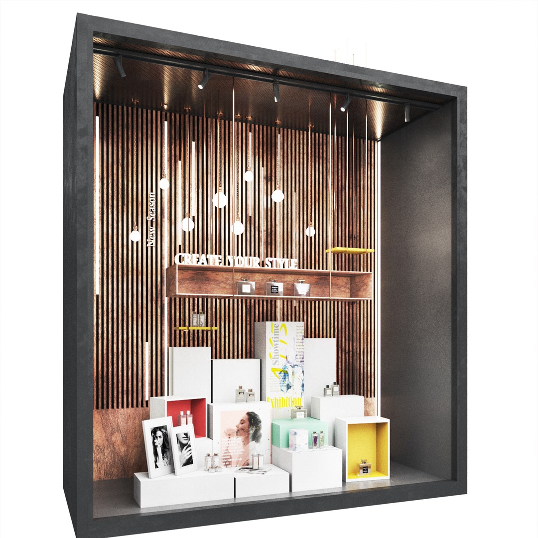 Showcase 04 Store Window Boxes 3D Model TurboSquid 2117285