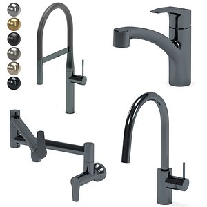 3D model GROHE kitchen faucet collection 01