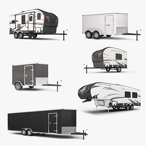 Trailers 6 in 1 3D model