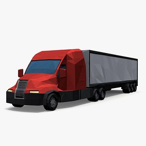 Low Poly Stylized Model Truck model