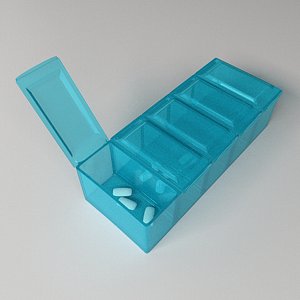 3ds pill organizer box