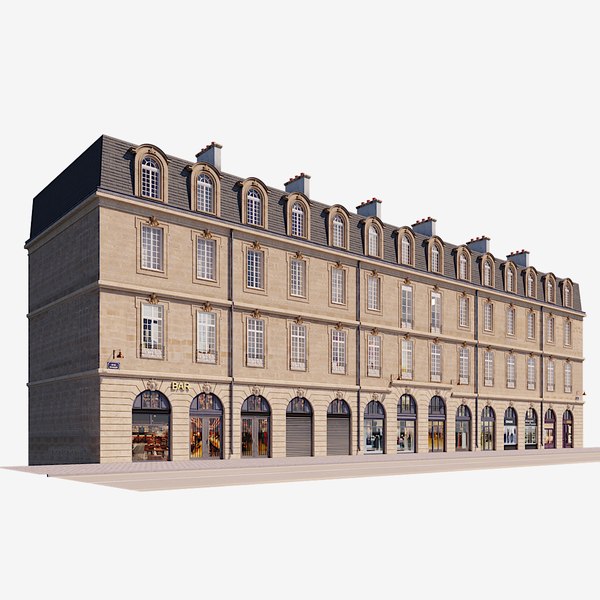 3d obj building facade