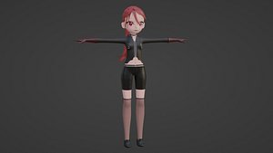 Girl Jessyfolks concept art gothic 3D model