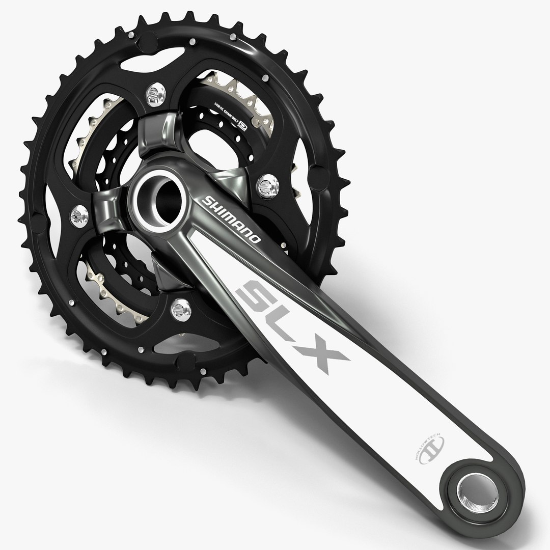 Shimano Slx M660 Crank Slx Triple 3d Model Bicycle Crankset