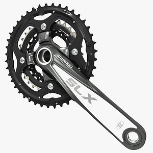 3d model bicycle crankset shimano m660
