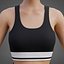 Sportliches Tennis-Outfit in Schwarz-Weiß – Sport-BH-Top mit Faltenminirock