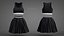 Sportliches Tennis-Outfit in Schwarz-Weiß – Sport-BH-Top mit Faltenminirock