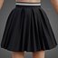 Sportliches Tennis-Outfit in Schwarz-Weiß – Sport-BH-Top mit Faltenminirock