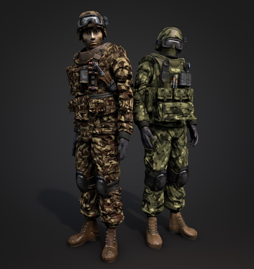 soldier man military 3d model