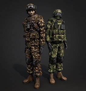 soldier man military 3d model
