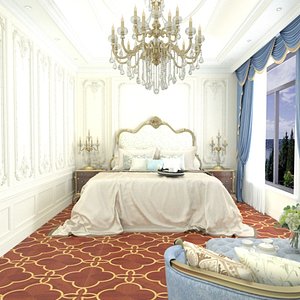 Bedroom in Aristocratic Style 3D model
