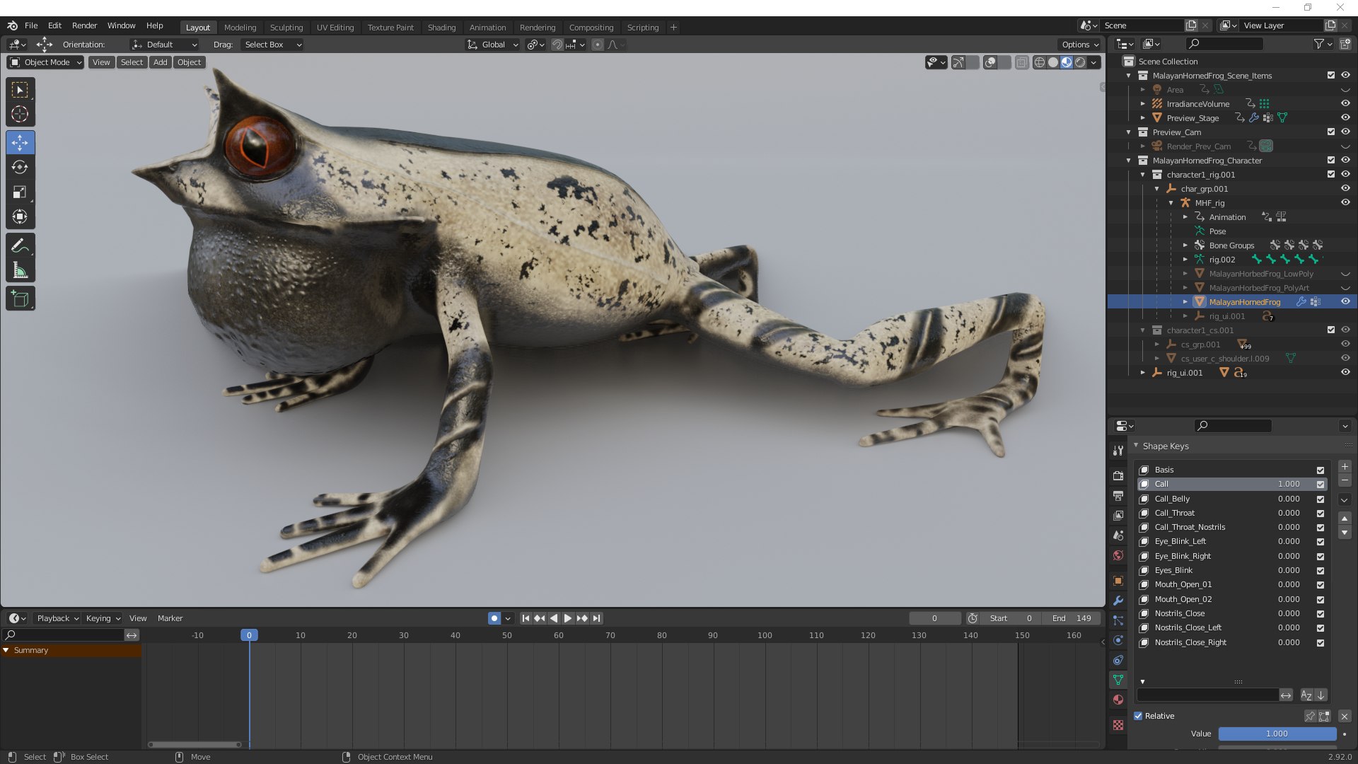 Malayan Horned Frog - Animated 3D model https://p.turbosquid.com/ts-thumb/x5/IcKNhM/8t/malayanhornedfrog_screen_02/jpg/1627623393/1920x1080/fit_q87/6fed5c46ff687b74f36734bbac235c6ec9967531/malayanhornedfrog_screen_02.jpg