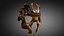 Vintage Worn Metal Face Mask