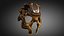 Vintage Worn Metal Face Mask
