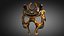 Vintage Worn Metal Face Mask