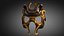 Vintage Worn Metal Face Mask