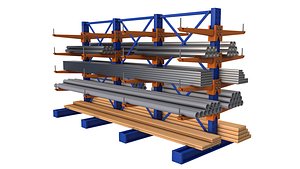 Cantilever Racking System 3D model