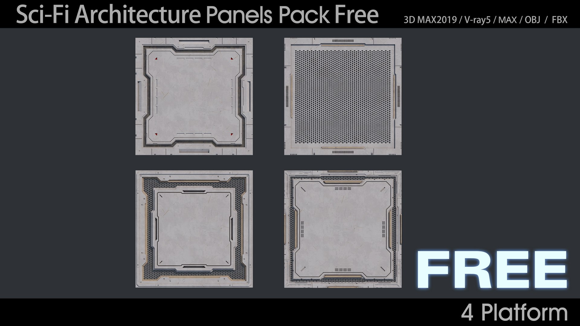 Free Sci-Fi Architecture Panels Pack Vol 01 Free 3D Model - TurboSquid ...