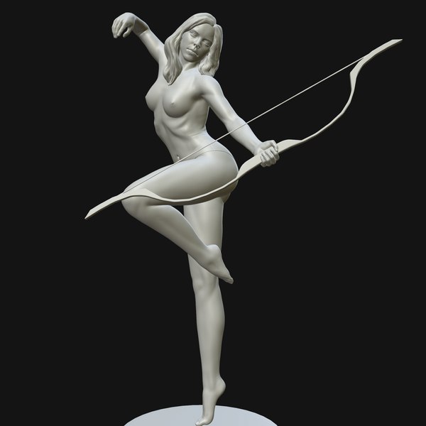 3D Woman figure with bow 3D model