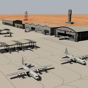 military air base 3D model