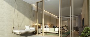 3D bedroom interiors