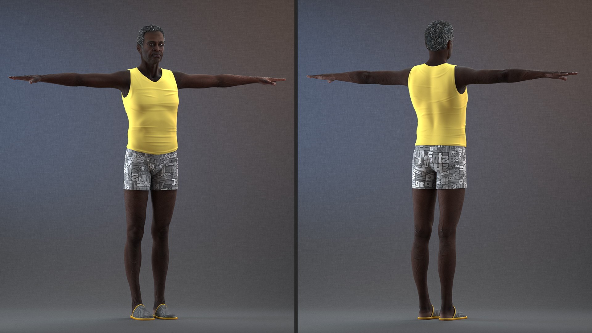 3D Afro American Grandpa Wearing Pajamas Rigged for Cinema 4D https://p.turbosquid.com/ts-thumb/x5/eJYids/S5/afroamericangrandpawearingpajamasriggedforcinema4dc4dmodel013/jpg/1674854482/1920x1080/fit_q87/b23c4651d6eaabc568d378bc05ec5d024fa9e450/afroamericangrandpawearingpajamasriggedforcinema4dc4dmodel013.jpg
