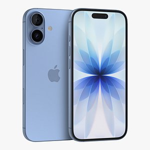 3D Apple iPhone 17 Mist Blue model