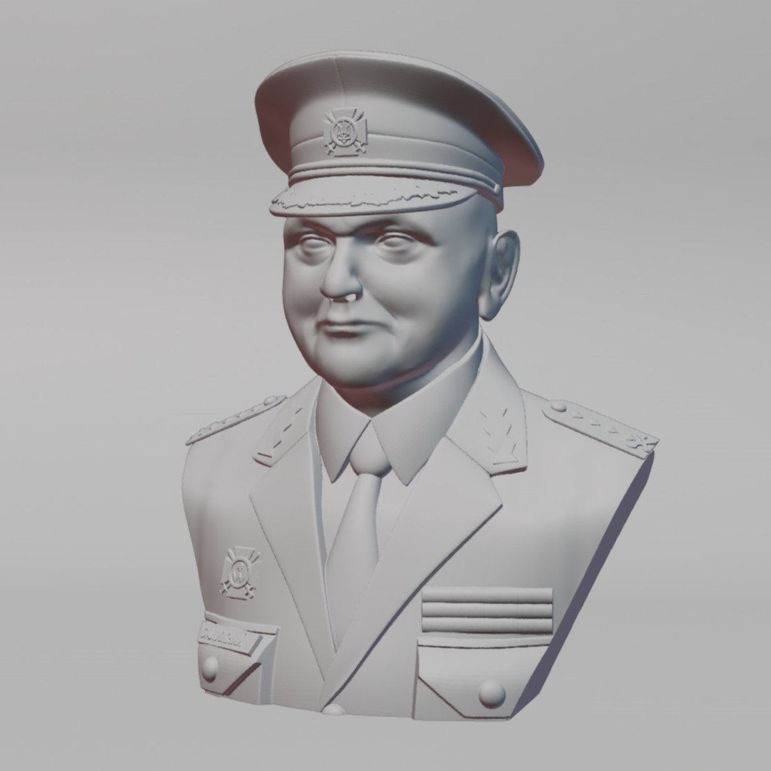 Iron General Valerii Zaluzhnyi bust 3D model - TurboSquid 2013902