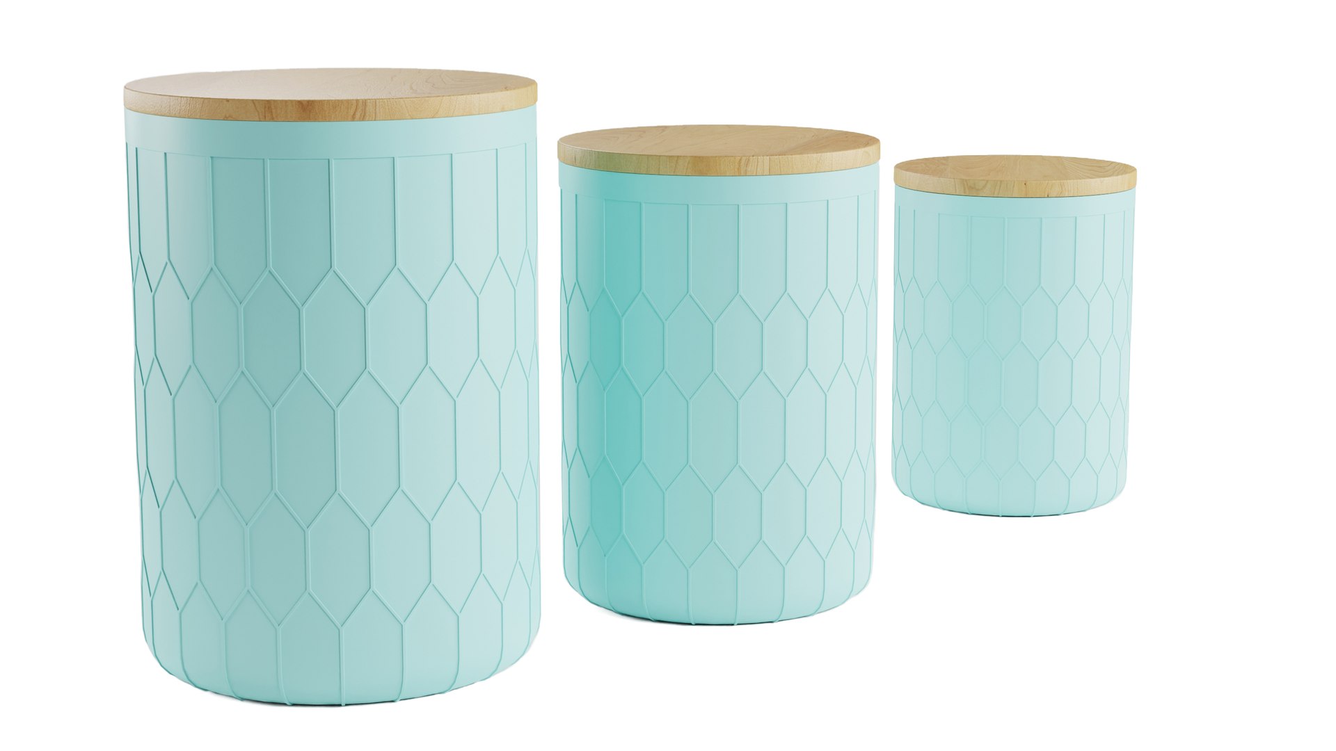 Kitchen Canister Set 09 Scandinavian Aqua 3D Model TurboSquid 1916240   Preview3 