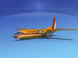 fokker f-27 new air 3d model