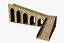 Ancient structure arch stairs model