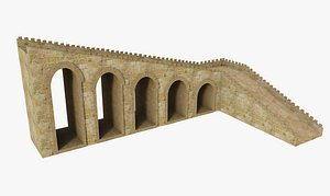 Ancient structure arch stairs model