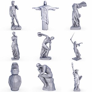 popular sculptures statue set 3D