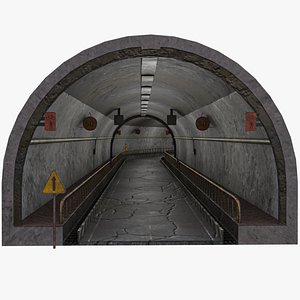 Old Dusty Road Tunnel 03 All PBR Unity UE Textures Included 3D model