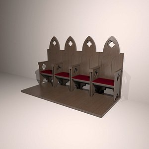 3d church chair