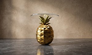 Golden Pineapple Table Rack 3D model