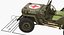 Willys Jeep MB 44 con Trailer Ambulance Modello 3D