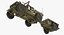Willys Jeep MB 44 con Trailer Ambulance Modello 3D