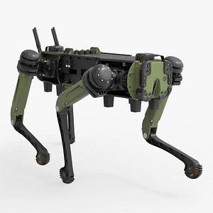 Vision 60 Tactical Robot Dog Rigged For Blender 3D